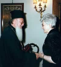 Bartolomeu I com Chiara Lubich